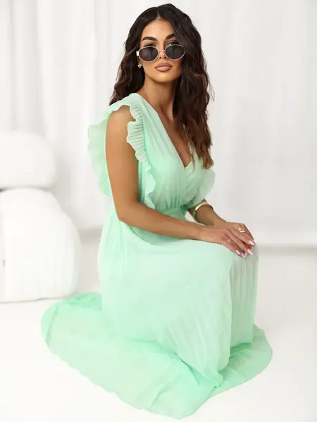 Mátová rozšířená šaty bez rukávů