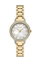 Hodinky Emporio Armani CLEO zlatá barva, AR11652