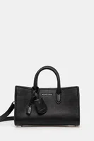 Kožená kabelka MICHAEL Michael Kors černá barva, 32F4SETC0L