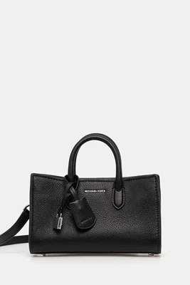 Kožená kabelka MICHAEL Michael Kors černá barva, 32F4SETC0L
