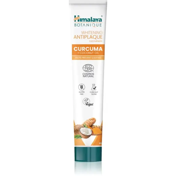 Himalaya Herbals Whitening Antiplaque Curcuma & Coconut Oil pasta proti zubnímu plaku a pro zdravé dásně 75 ml