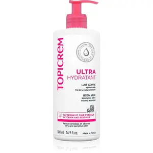 Topicrem UH BODY Ultra-Moisturizing Body Milk hloubkově hydratační tělové mléko pro suchou a citlivou pokožku 500 ml