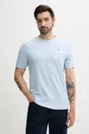 Bavlněné tričko Tommy Hilfiger pánské, modrá barva, s potiskem, MW0MW39355