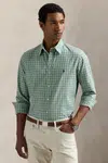Košile Polo Ralph Lauren pánská, zelená barva, regular, s límečkem button-down, 710968937