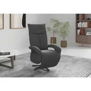 Sit & More RELAXAČNÍ KŘESLO, textil, tmavě šedá