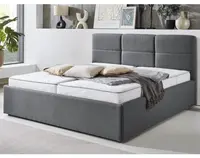 Posteľ Domango 180x200 cm, stredne šedá látka%