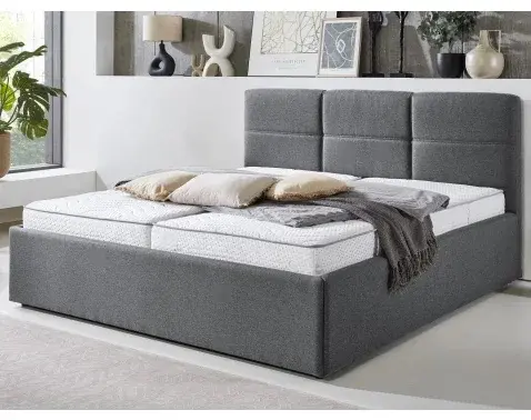 Posteľ Domango 180x200 cm, stredne šedá látka%