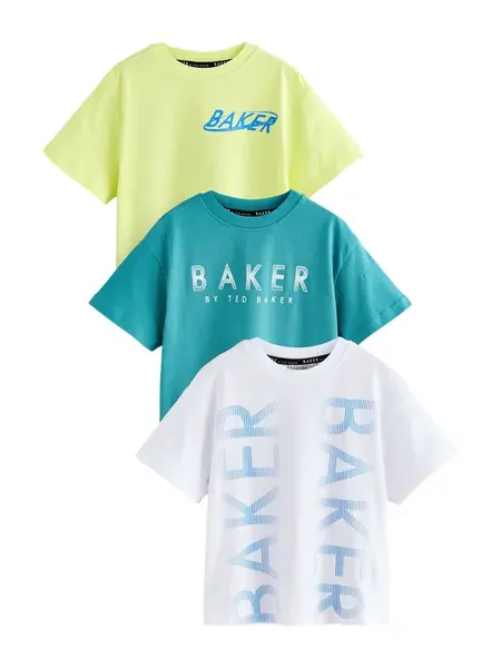 Baker by Ted Baker Tričko  modrá / modrozelená / limetková / biela