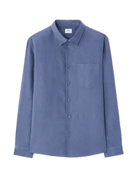 Celio lněná košile Daflix - Modrá