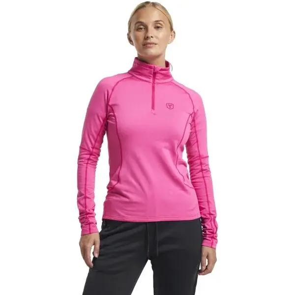 TENSON TXLITE HALF ZIP Dámská mikina, růžová, velikost