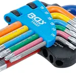BGS technic Zástrčné klíče Torx T10-T50, vícebarevné, krátké, 9 ks - BGS 74457