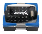 Sada bitů 1/4" - ploché, křížové, Imbus, TORX, obsah 31 dílů - ASTA