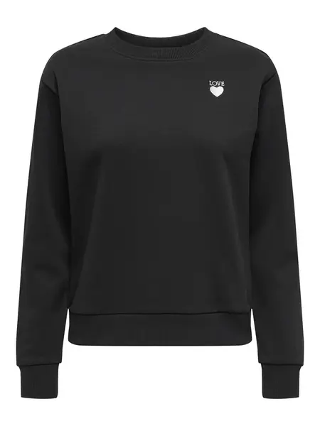 JDY Mikina 'JDYPARIS'  čierna / biela