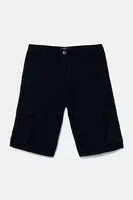 Dětské bavlněné šortky Guess tmavomodrá barva, L5GD11 WHB40