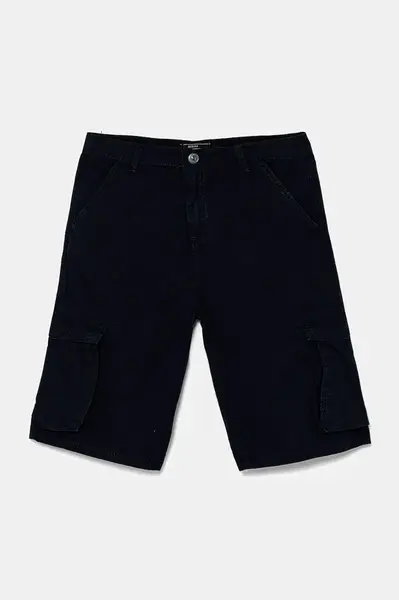 Dětské bavlněné šortky Guess tmavomodrá barva, L5GD11 WHB40