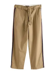 Next Chino nohavice  hnedá / červená / čierna