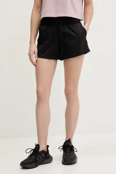 Kraťasy The North Face Aphrodite dámské, černá barva, hladké, high waist, NF0A86YKJK31