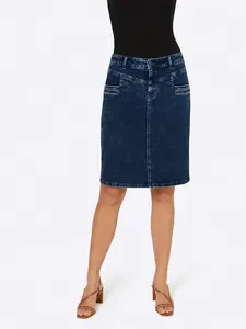 heine Sukňa  modrá denim