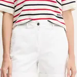 Kraťasy Barbour dámské, bílá barva, hladké, high waist, LST0022WH11