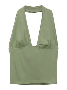 Pull&Bear Top  pastelovo zelená