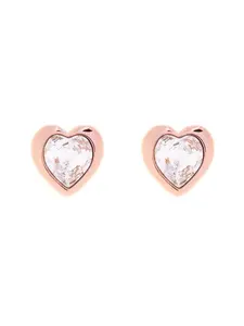 Ted Baker Náušnice 'HAN: CRYSTAL HEART EARRING'  ružové zlato