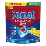 SOMAT Excellence 3in1 Kapsle do myčky Lemon 60 kusů