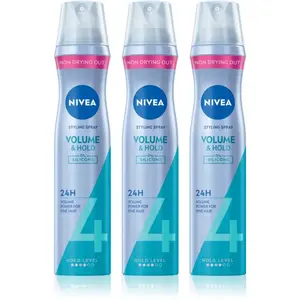 NIVEA Volume Care lak na vlasy pro zvětšení objemu 3 x 250 ml