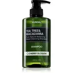 KUNDAL Tea Tree & Macadamia Cherry Blossom hĺbkovo čistiaci šampón s osviežujúcim účinkom 500 ml