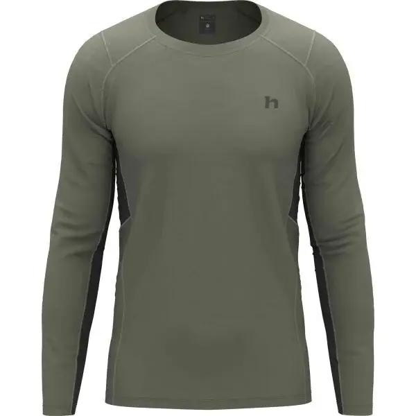 Hannah TARAN L/S Pánské funkční tričko, tmavě zelená, velikost