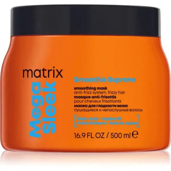 Matrix Mega Sleek Smoothing Mask maska na vlasy pro nepoddajné a krepatějící se vlasy 500 ml
