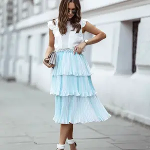 Cocomore white and turquoise skirt cmgSP522a.R01