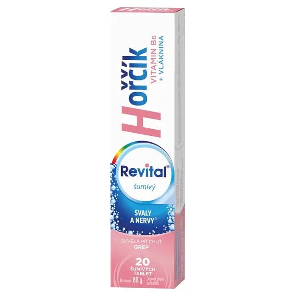 REVITAL Horčík + B6 Grep 20 šumivých tabliet