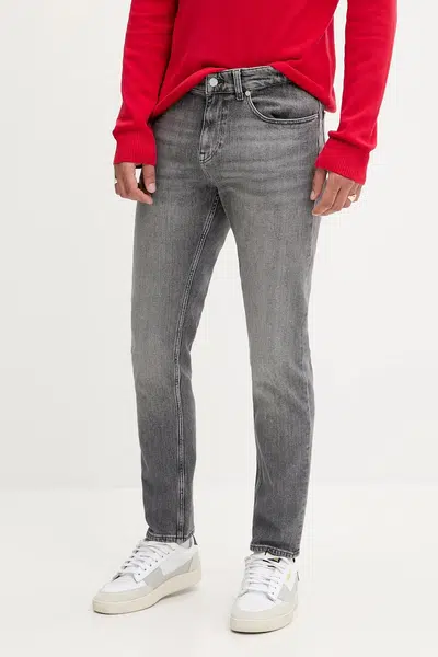 Džíny Tommy Jeans pánské, šedá barva, DM0DM21231