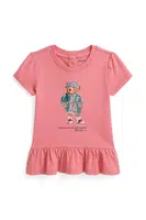 Bavlněné tričko Polo Ralph Lauren růžová barva, 310982153001