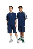 Dětské kraťasy adidas Originals MINECRAFT tmavomodrá barva, s aplikací, nastavitelný pas, KD9833