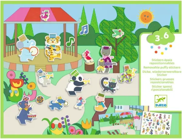 Samolepkové tvoření Hudebníci