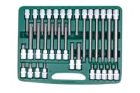 Hlavice 1/2” TORX, vel. T20-T70, krátké a prodloužené, sada 32 ks - JONNESWAY S07H4932S
