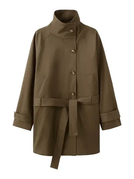 MANGO Prechodný kabát 'Mona'  hnedá