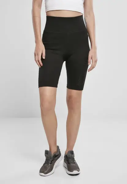 Women's high-waisted cycling shorts black/black