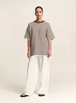 St MRLO Oversize tričko 'Vacation'  hnedá / biela