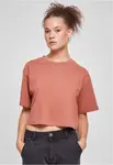 Women's short oversized terracotta t-shirt