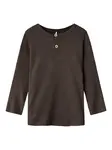 NAME IT Tričko 'NMMKab'  tmavohnedá