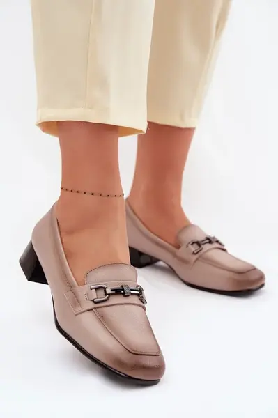 Kožené lodičky Vinceza s dekorací