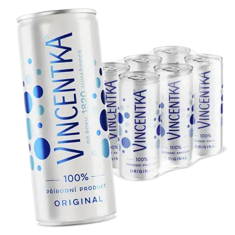 Vincentka Přírodní 250ml Plech Multipack 6ks