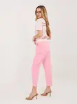 Růžové struksové kalhoty