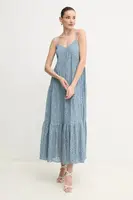 Šaty MICHAEL Michael Kors modrá barva, maxi, MS582IDH68