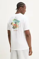 Bavlněné tričko Converse bílá barva, s potiskem, 10027366-A02