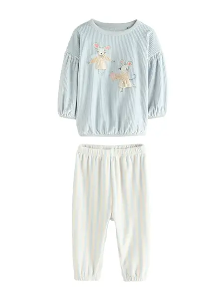 Next Pyžamo  svetlomodrá / biela