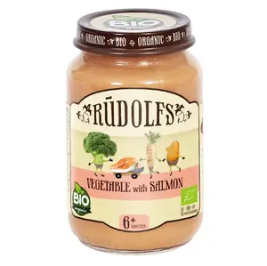 RUDOLFS Bio zelenina s lososom 6m+ 190 g