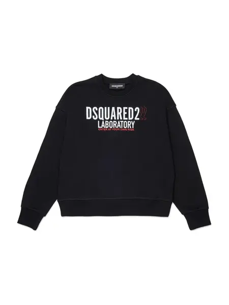 DSQUARED2 Mikina  svetločervená / čierna / biela